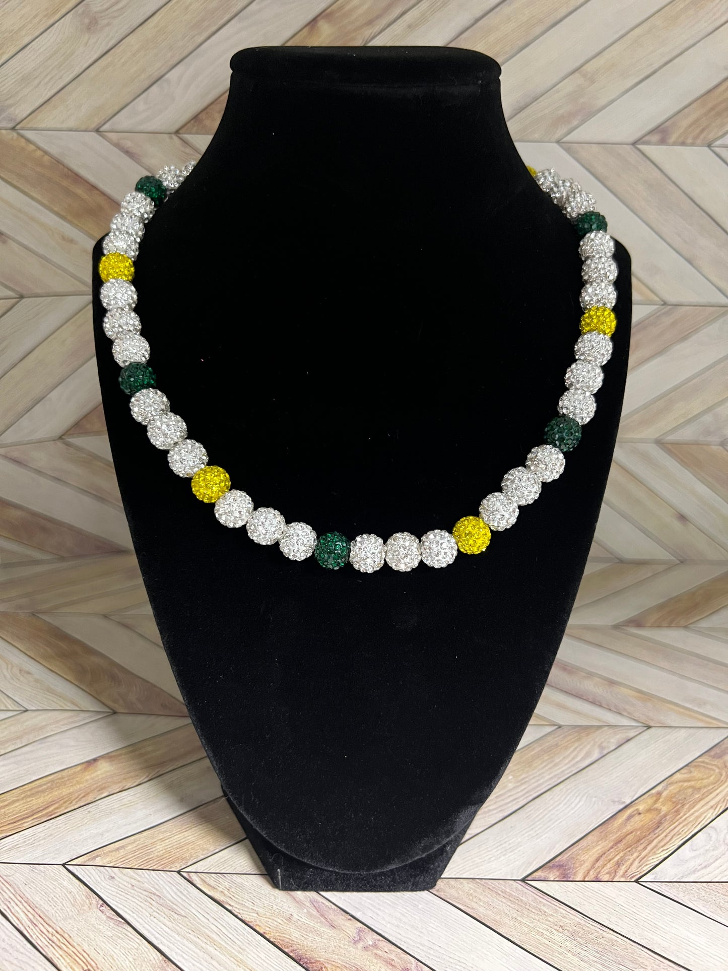 White, Green & Yellow Necklace