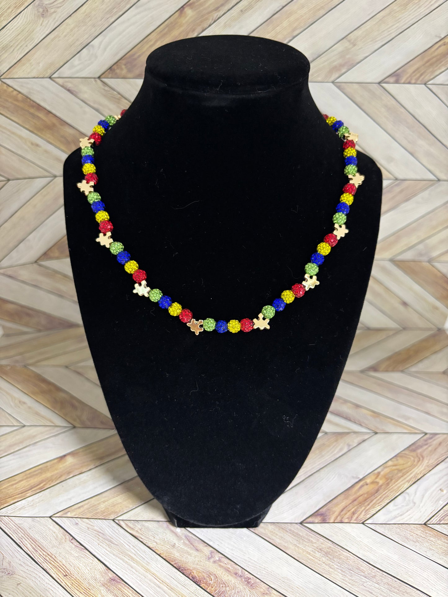 Autism Awareness Mini Necklace