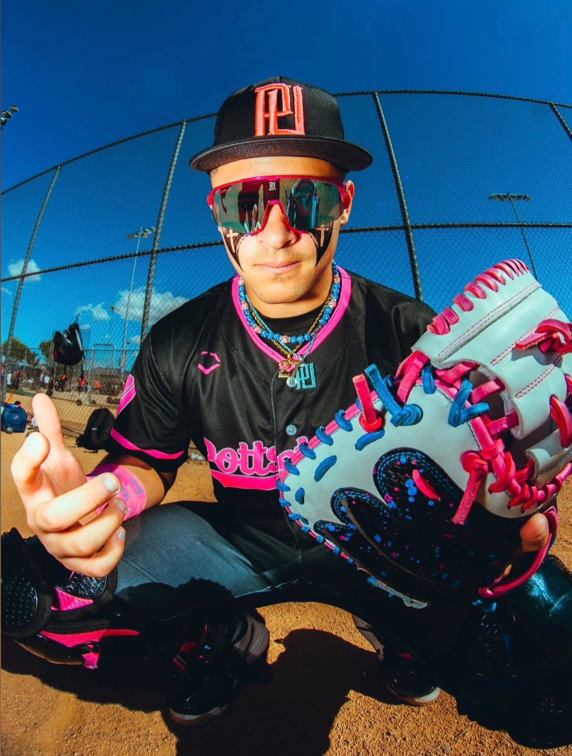 Baby Blue & Pink Natty Necklace