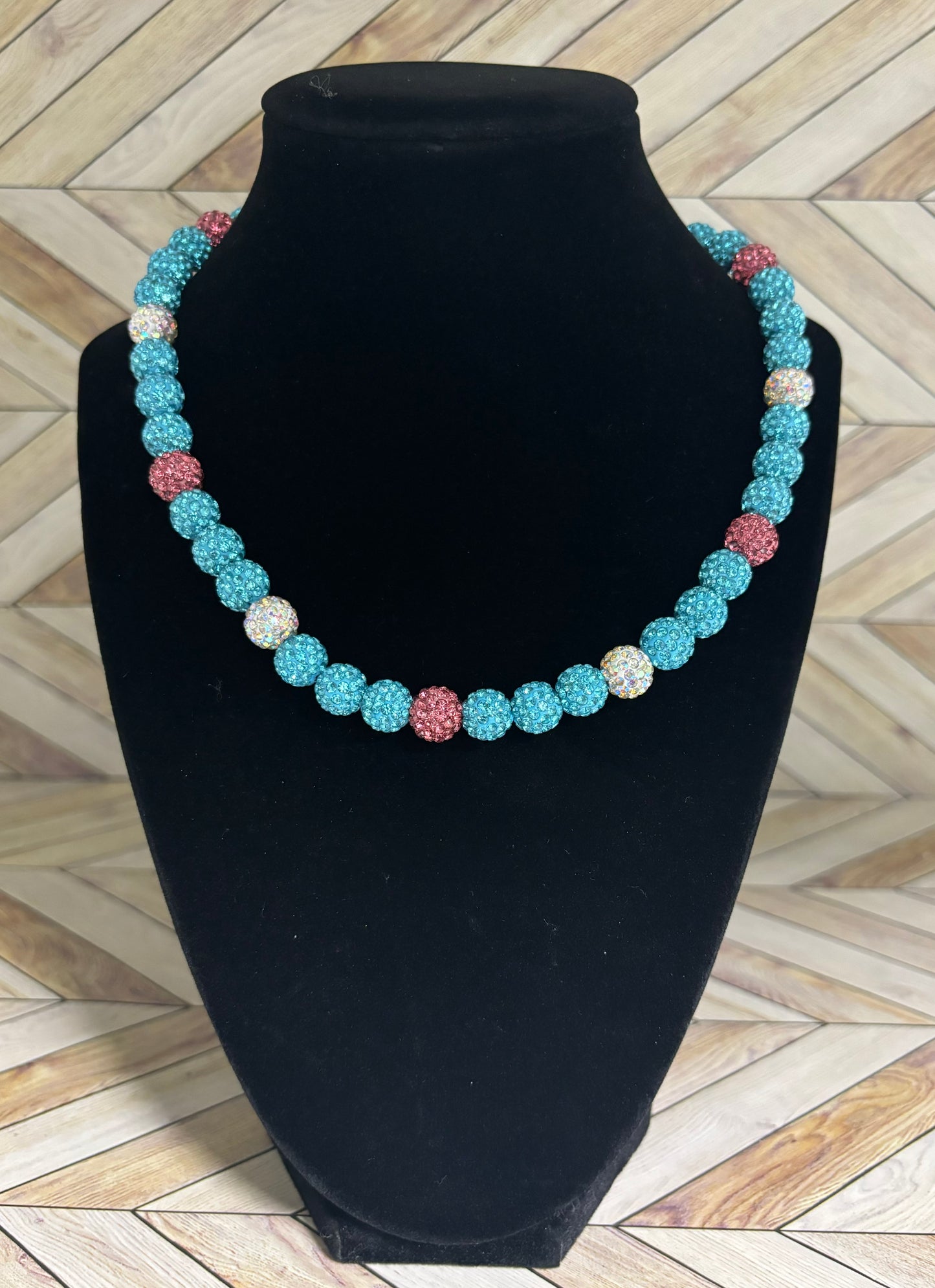 Aqua Cotton Candy Necklace