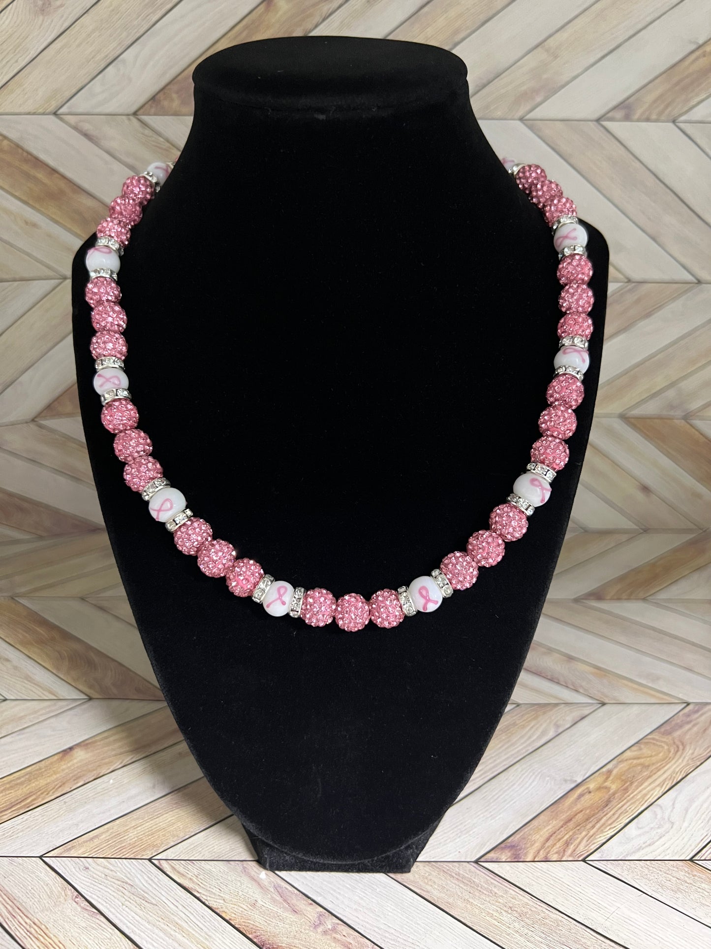 Pearl Breast Cancer Awareness Necklace