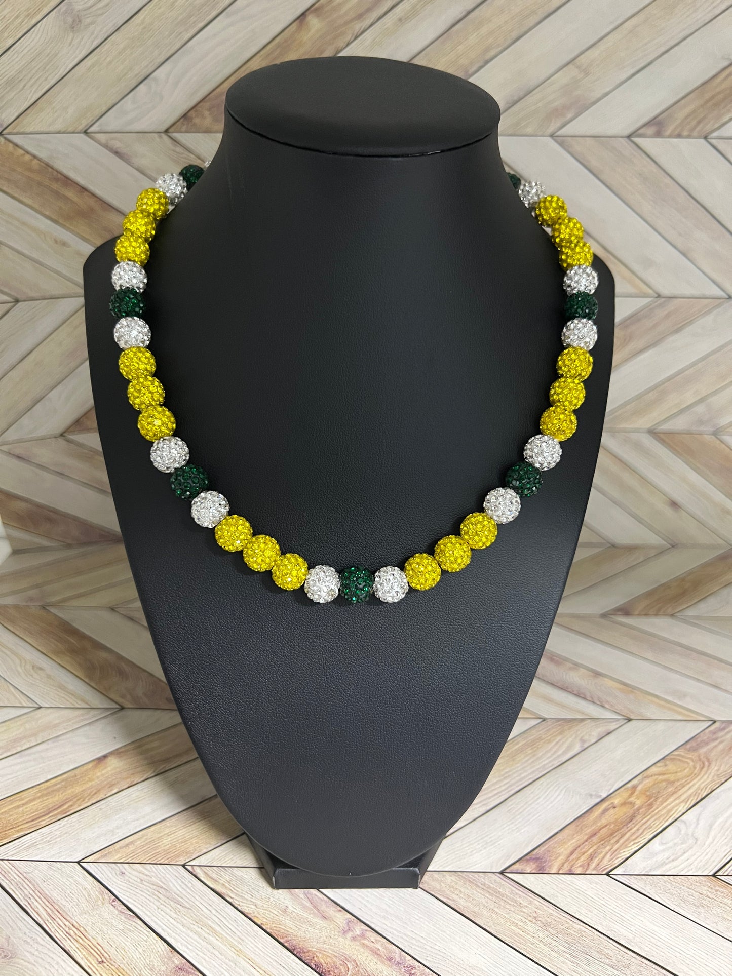 Yellow, White & Green Necklace