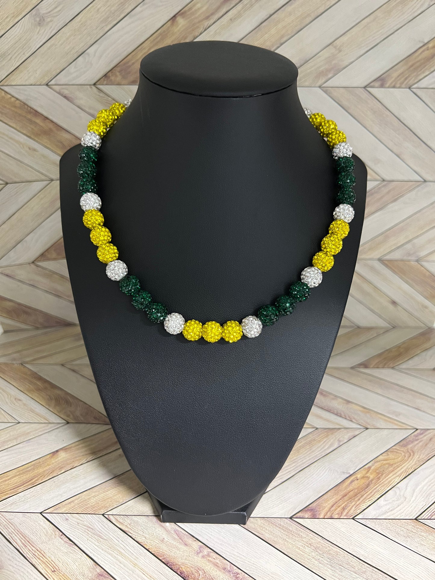 Green, Yellow & White Necklace
