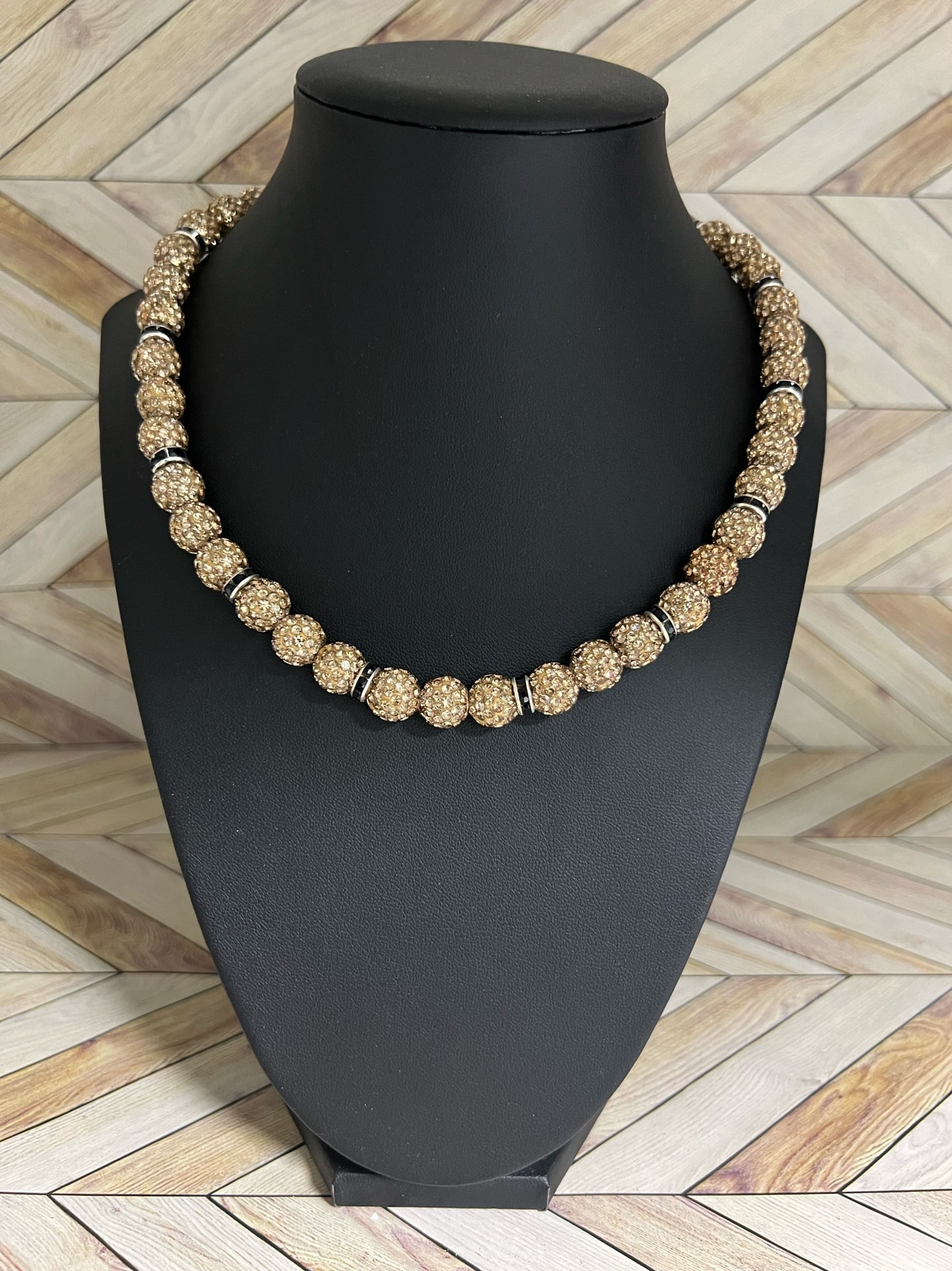 Gold w/ Black Spacers Necklace