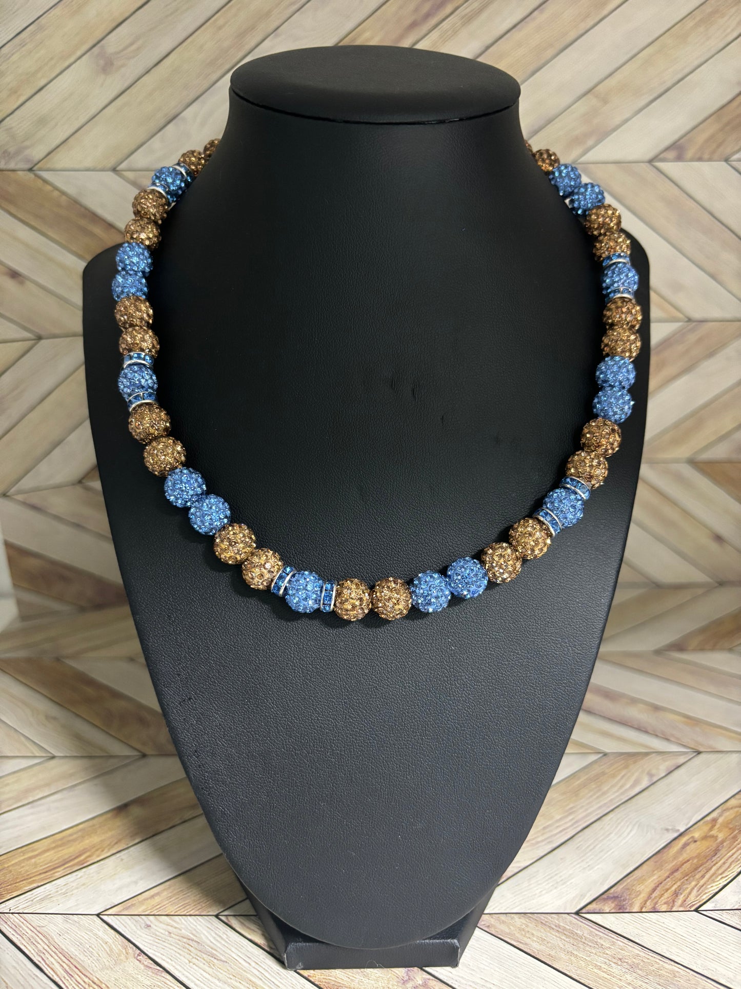 Baby Blue & Gold Necklace