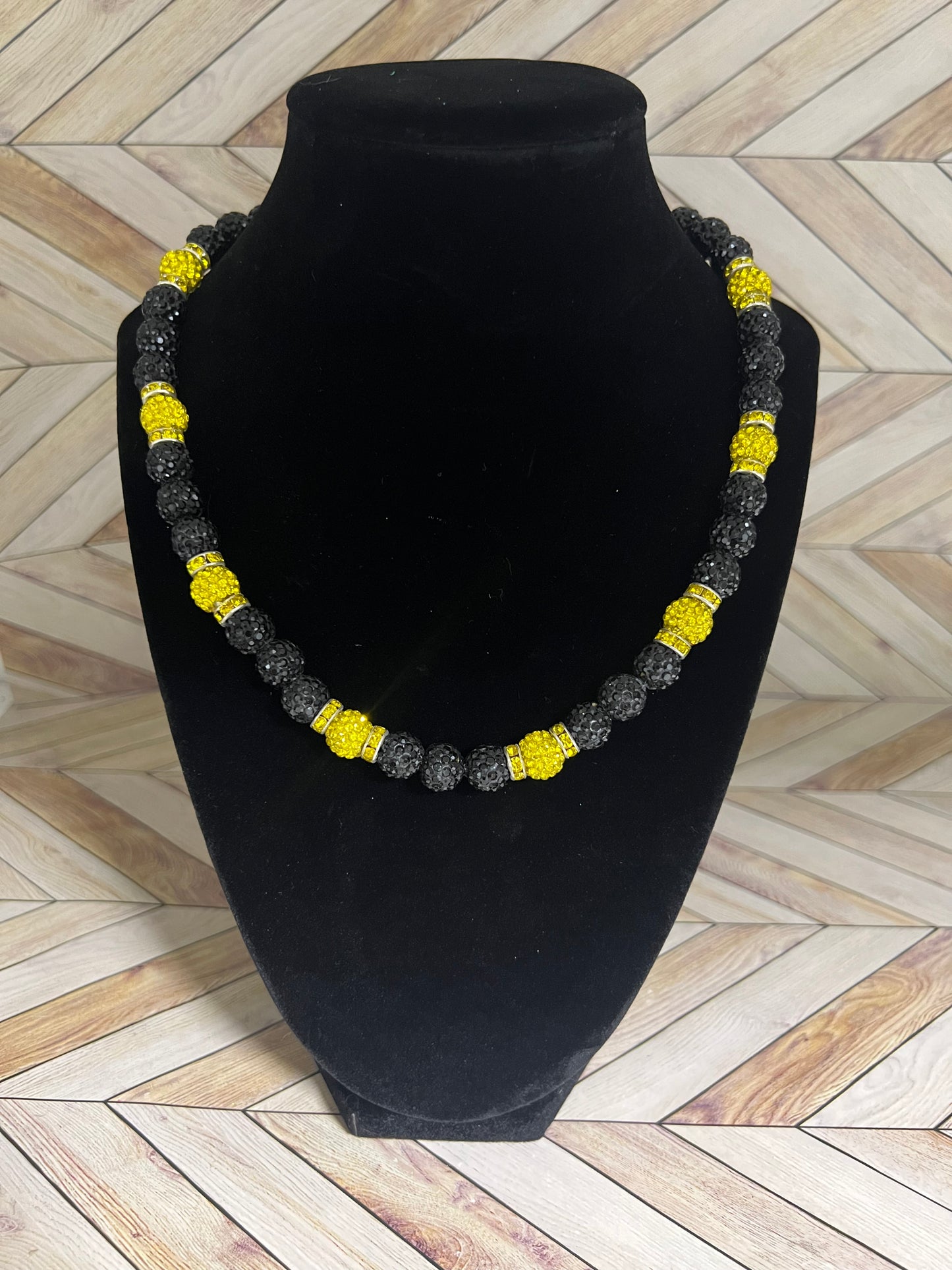 Black & Yellow w/ Yellow Spacers Necklace