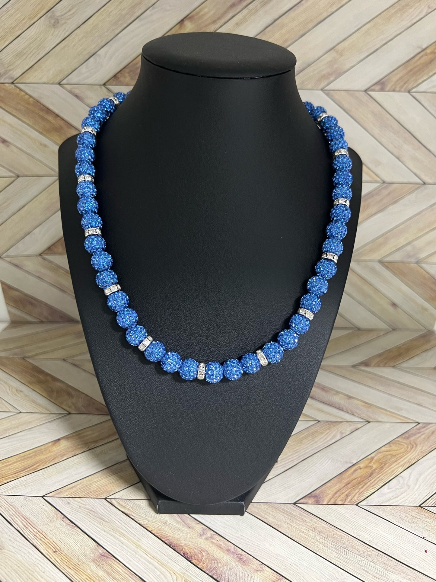 Baby Blue w/ White Spacers Necklace