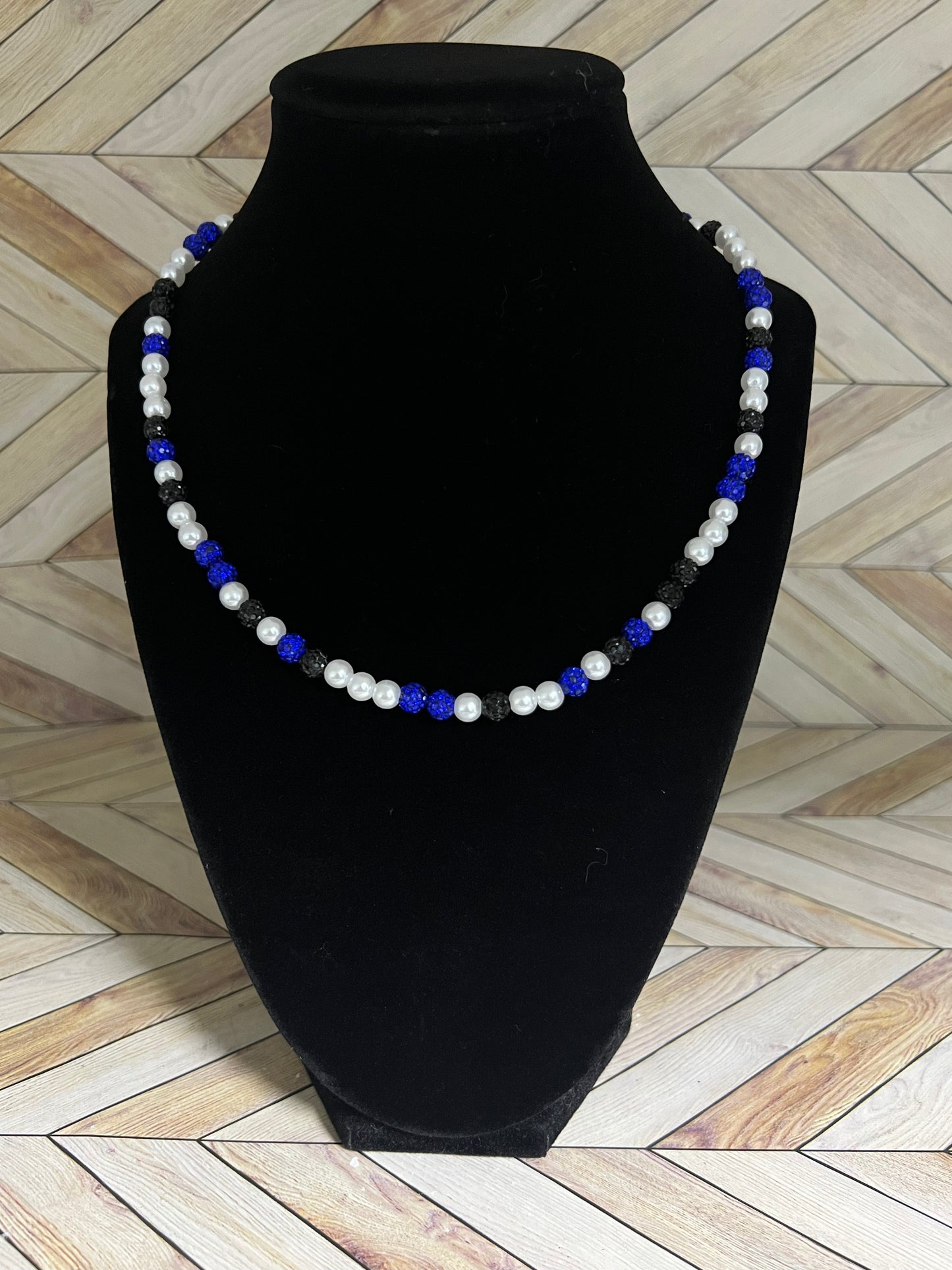 Royal Blue & Black Mini Pearls