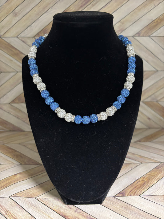 Baby Blue & White Scout Team Necklace
