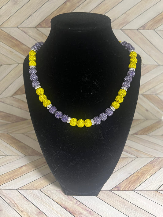 Purple & Yellow Necklace