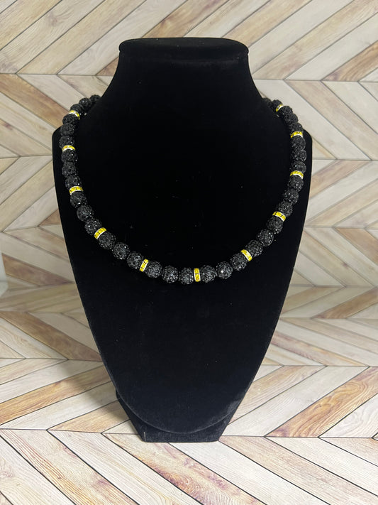 Black w/ Yellow Spacers Necklace