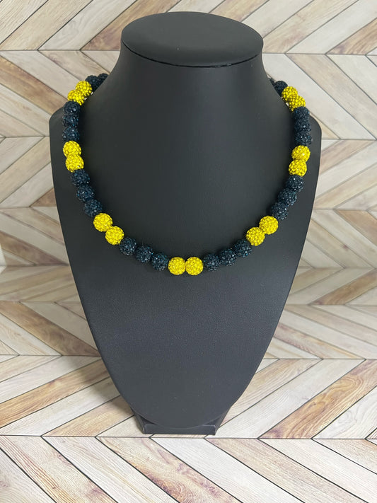 Navy & Yellow Necklace