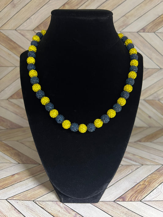 Navy & Yellow Necklace