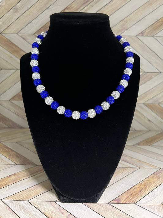 Royal Blue & White Necklace