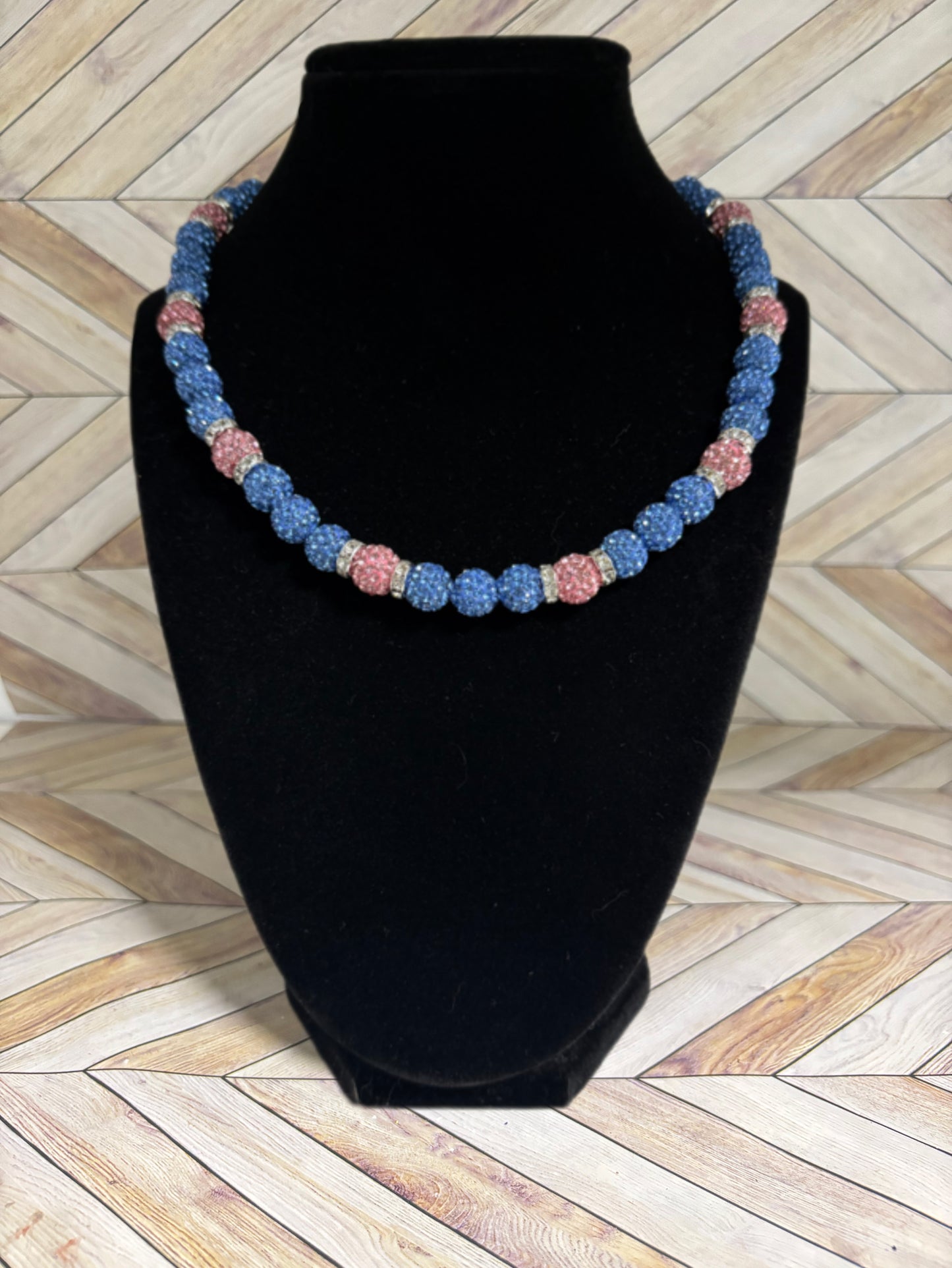 Baby Blue & Pink Natty Necklace