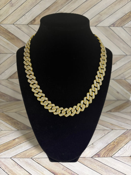 Gold 12mm Cuban Link Chain