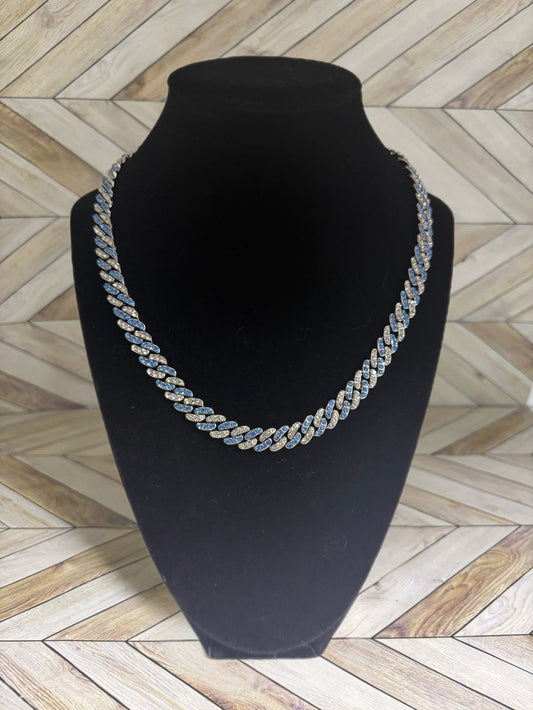 Baby Blue 8mm Cuban Link Chain