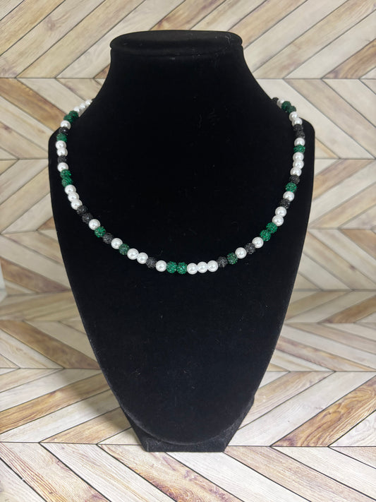 Black & Green Mini Pearls