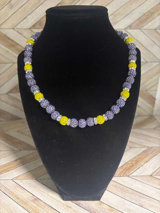 Purple & Yellow Necklace